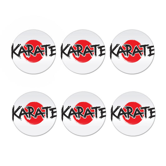 Karate Text Print Coaster Set