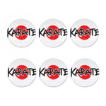 Karate Text Print Coaster Set