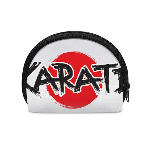 Karate Text Print Coin Purse
