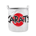 Karate Text Print Collapsible Laundry Basket