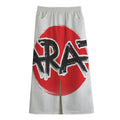 Karate Text Print Cotton Front Slit Maxi Skirt