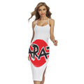 Karate Text Print Cross Back Cami Dress