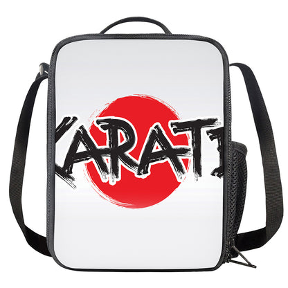 Karate Text Print Crossbody Lunch Bag
