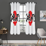 Karate Text Print Curtain
