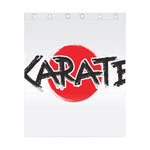 Karate Text Print Curtain