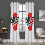 Karate Text Print Curtain