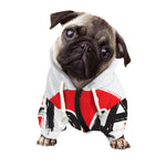 Karate Text Print Dog Zip Up Hoodie