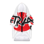 Karate Text Print Dog Zip Up Hoodie