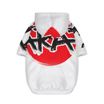 Karate Text Print Dog Zip Up Hoodie