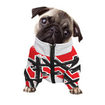 Karate Text Print Dog Zip Up Jacket