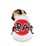 Karate Text Print Dog Zip Up Jacket