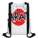 Karate Text Print Drawstring Backpack