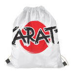 Karate Text Print Drawstring Bag