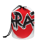 Karate Text Print Drawstring Makeup Bag
