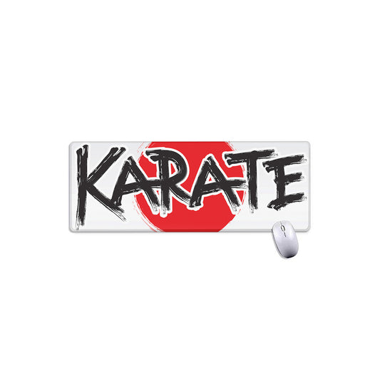 Karate Text Print Extended Mouse Pad
