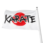 Karate Text Print Flag