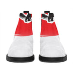 Karate Text Print Flat Ankle Boots