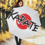 Karate Text Print Foldable Umbrella