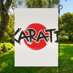Karate Text Print Garden Flag