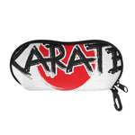 Karate Text Print Glasses Case