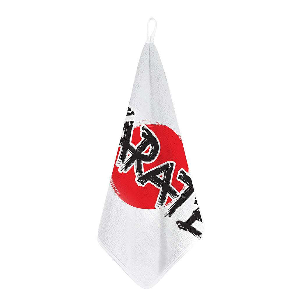 Karate Text Print Hand Towel