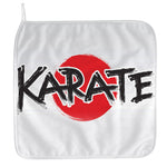 Karate Text Print Hand Towel