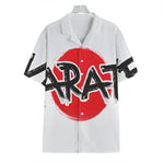 Karate Text Print Hawaiian Shirt