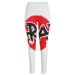 Karate Text Print High-Waisted Pocket Leggings