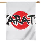 Karate Text Print House Flag