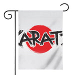 Karate Text Print House Flag