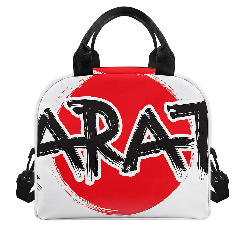 Karate Text Print Insulated Lunch Bag