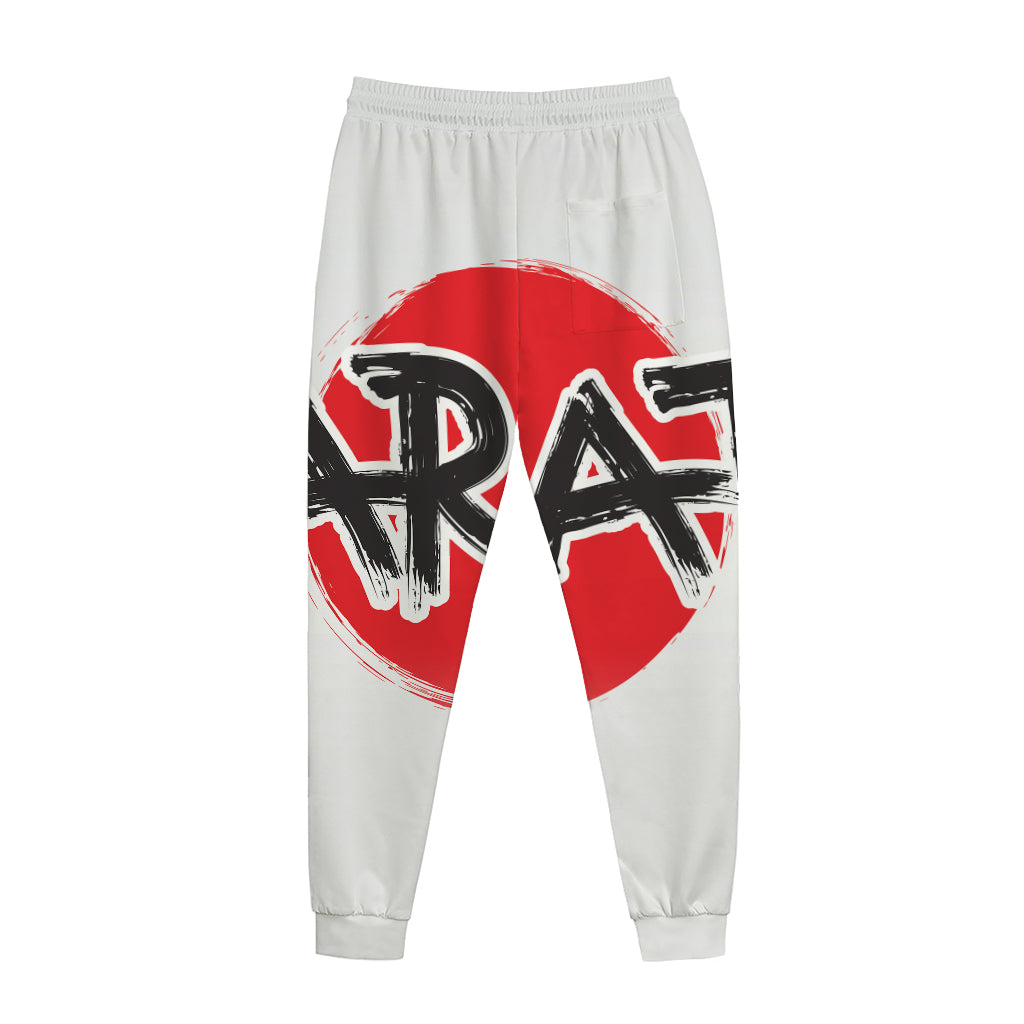 Karate Text Print Jogger Pants