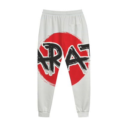 Karate Text Print Jogger Pants