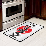 Karate Text Print Kitchen Mat