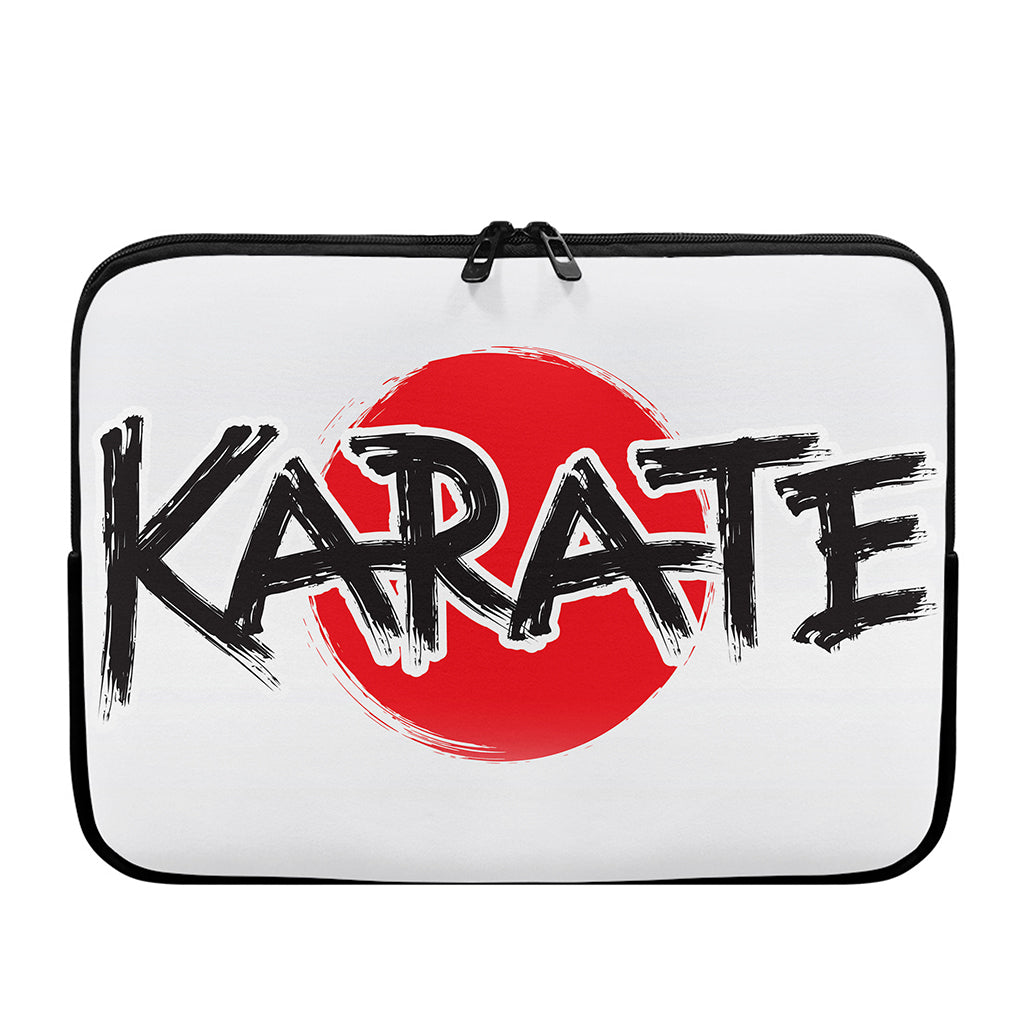 Karate Text Print Laptop Sleeve