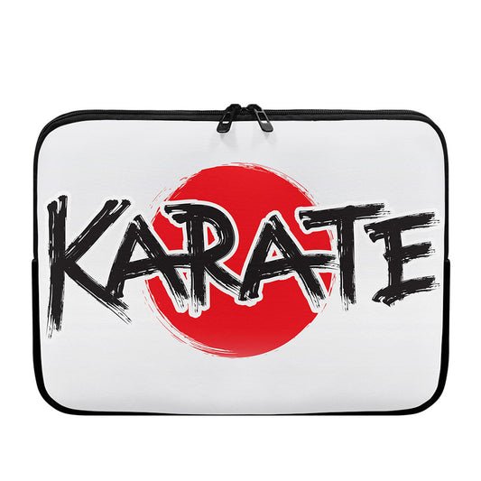 Karate Text Print Laptop Sleeve