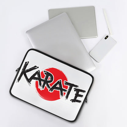 Karate Text Print Laptop Sleeve