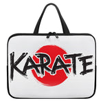 Karate Text Print Laptop Sleeve With Handle