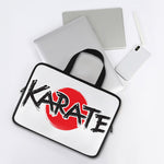 Karate Text Print Laptop Sleeve With Handle