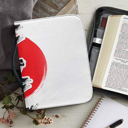 Karate Text Print Leather Bible Cover