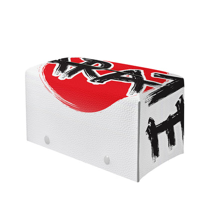 Karate Text Print Leather Tissue Box Cover