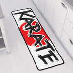 Karate Text Print Long Kitchen Mat