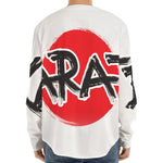 Karate Text Print Long Sleeve Baseball Jersey