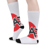 Karate Text Print Long Socks