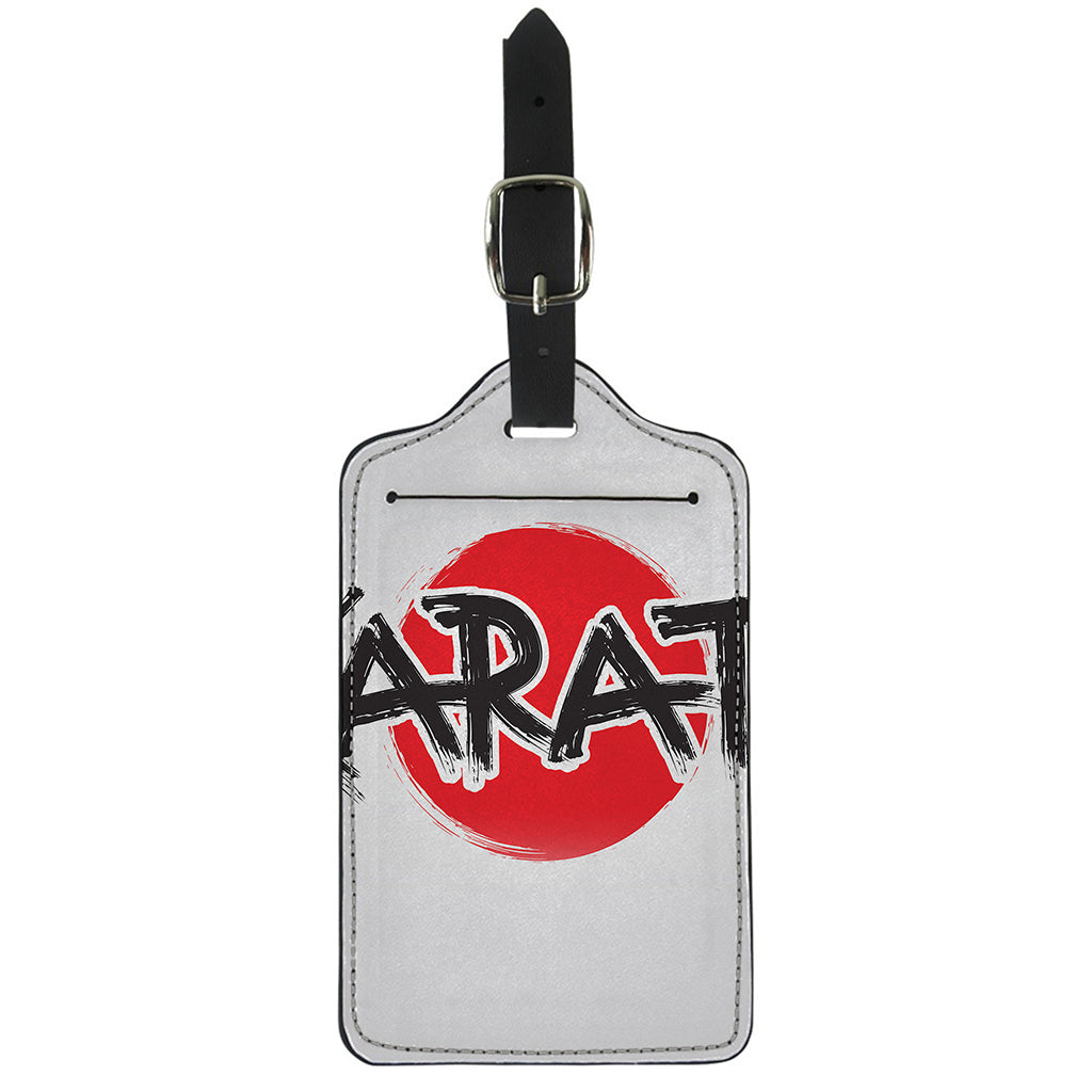 Karate Text Print Luggage Tag
