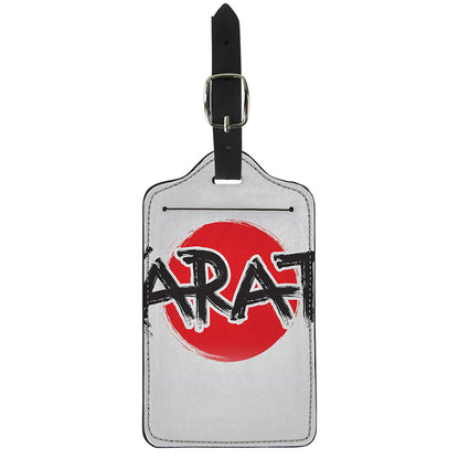 Karate Text Print Luggage Tag