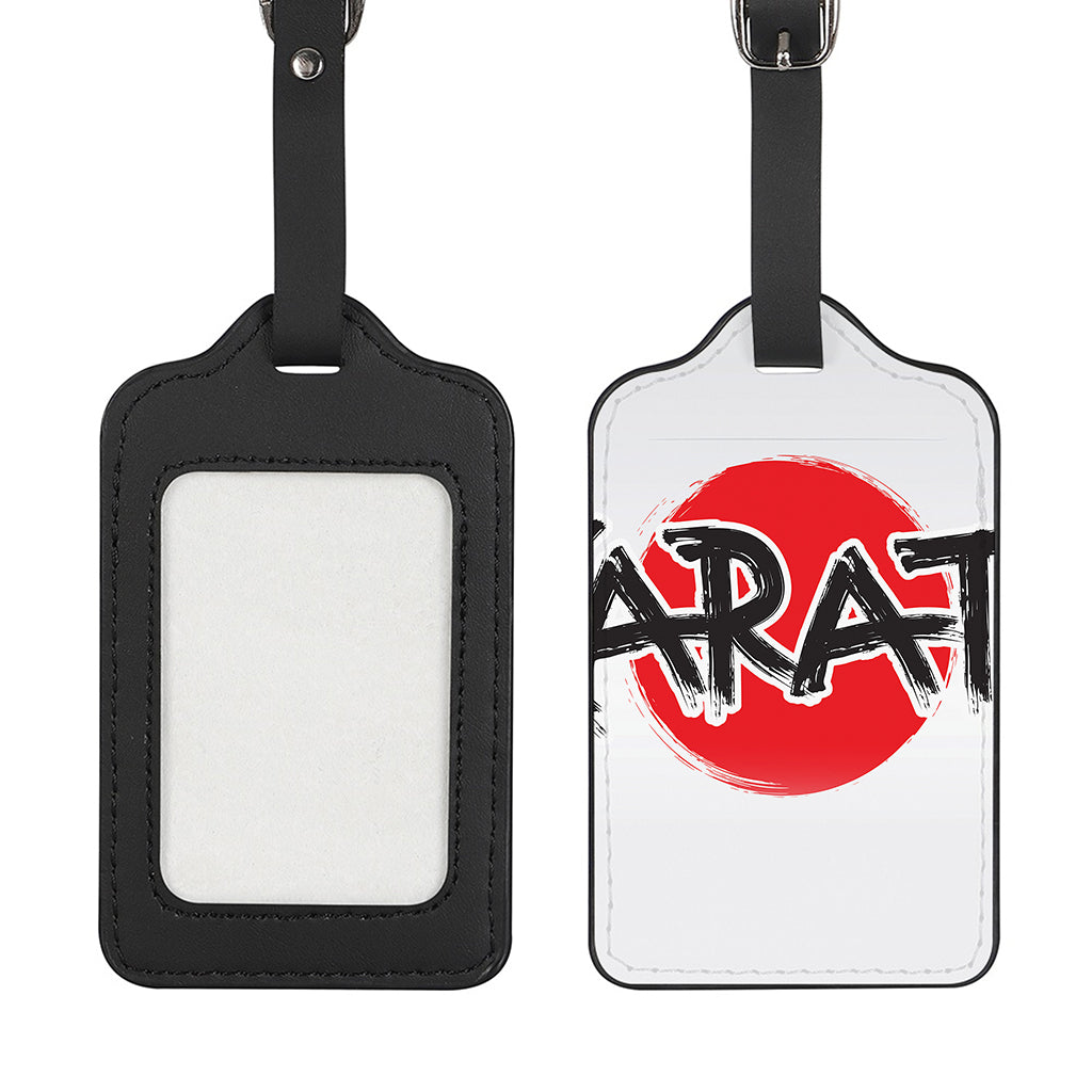 Karate Text Print Luggage Tag