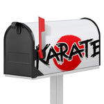 Karate Text Print Mailbox Cover
