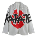 Karate Text Print Men's Blazer