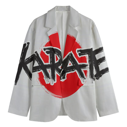 Karate Text Print Men's Blazer